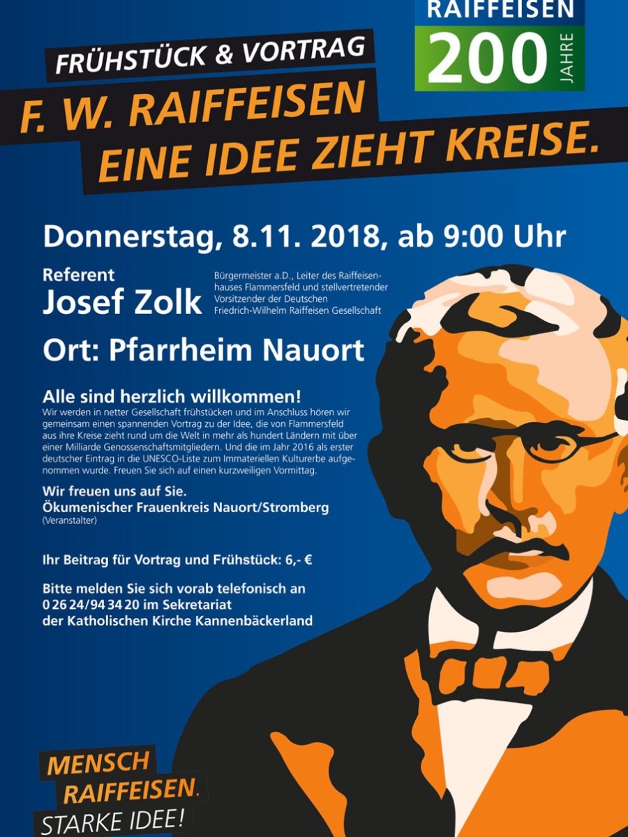Frauenfrühstück mit Vortrag „F. W. Raiffeisen – Eine Idee zieht Kreise“