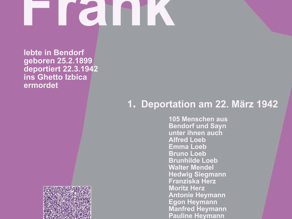 Die Chronik der Deportationen aus Bendorf