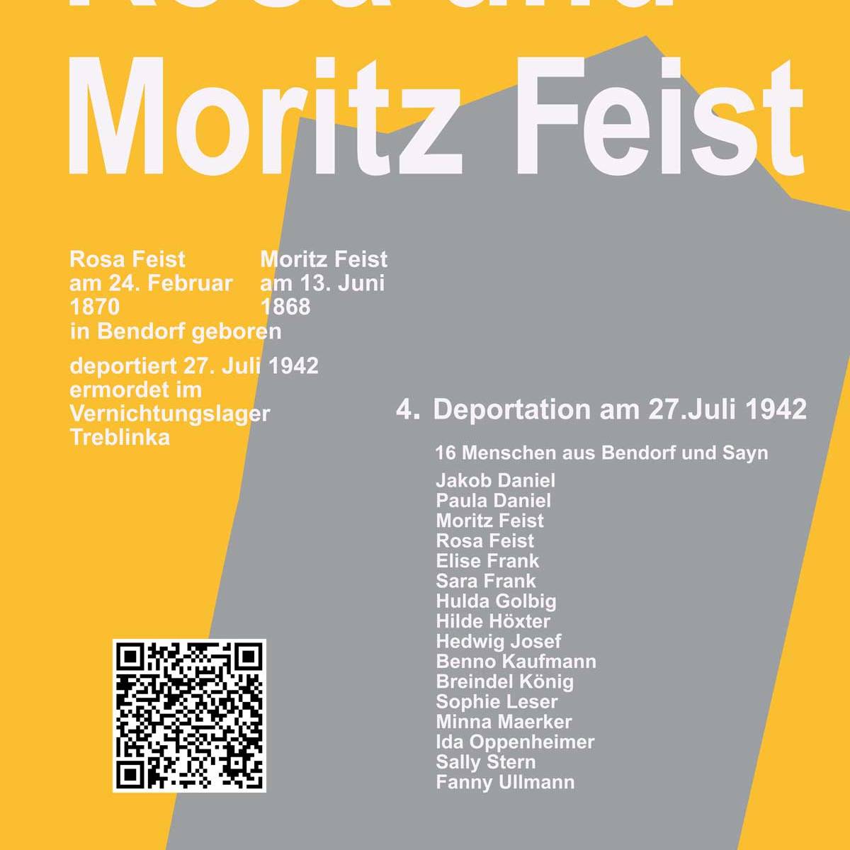 Rosa und Moritz Feist | Deportation am 27. Juli 1942